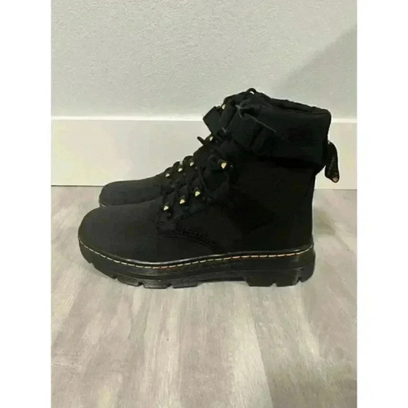 Dr. Martens‎ Combs Tech ll Mens 10 Black Lace Up Buckle Combat Boots Doc New - Picture 1 of 12